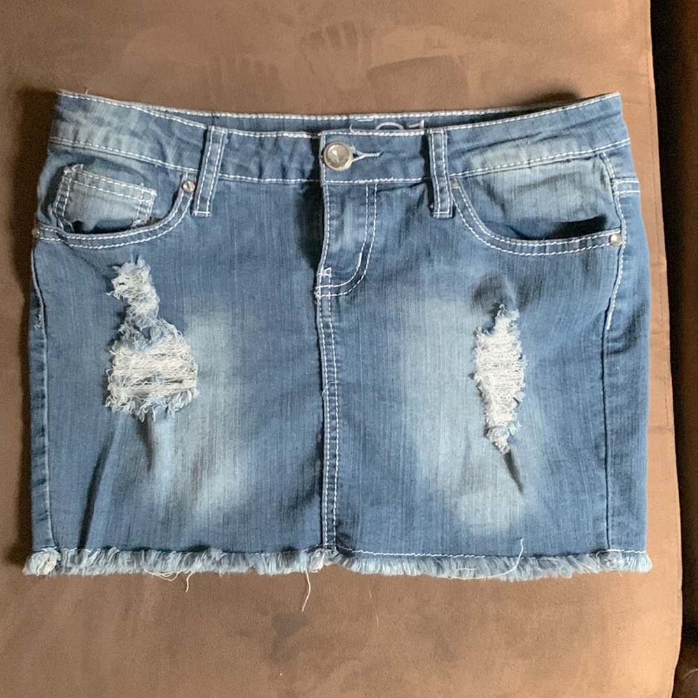 Jean mini skirt, stretchy